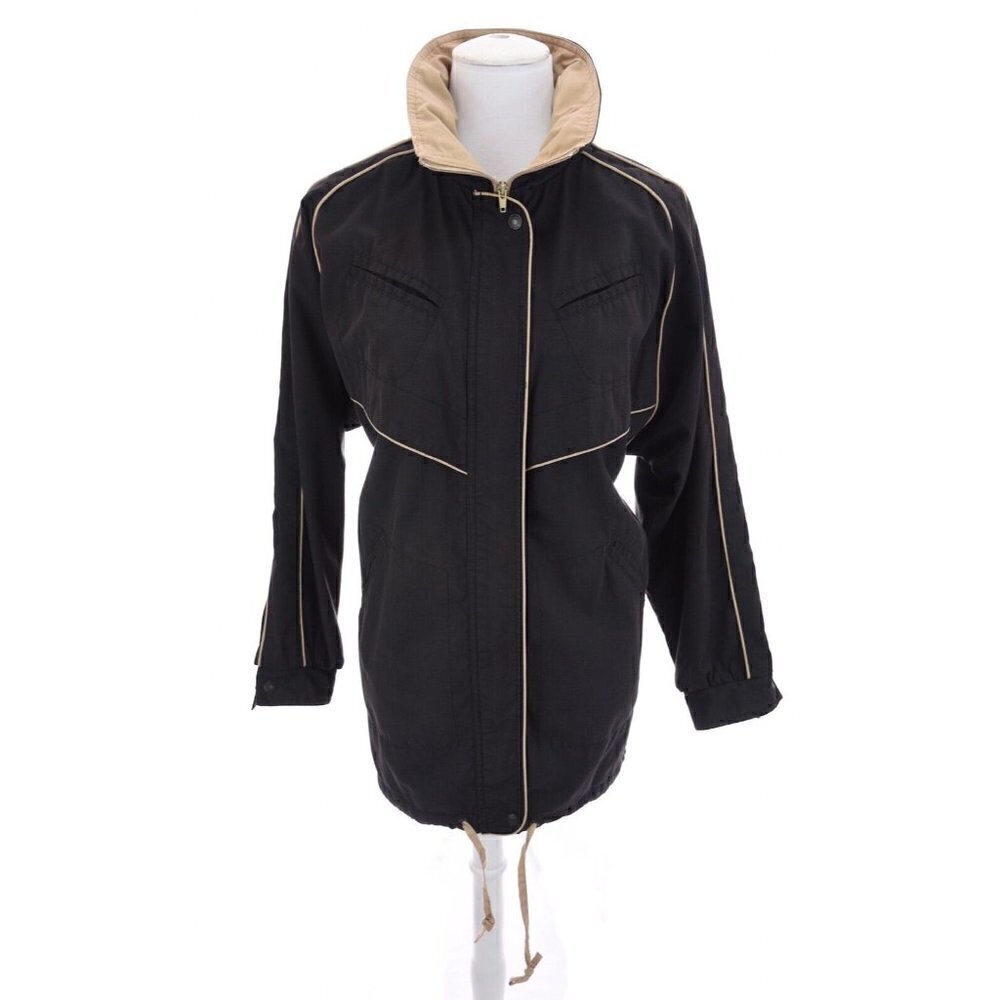 Vtg Custom Projections Flannel Lined Full Zip Hooded Jacket Parka Womens Sz 9/10